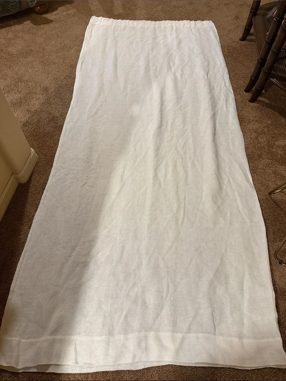 Restoration Hardware Linen optic white Curtain Panel.